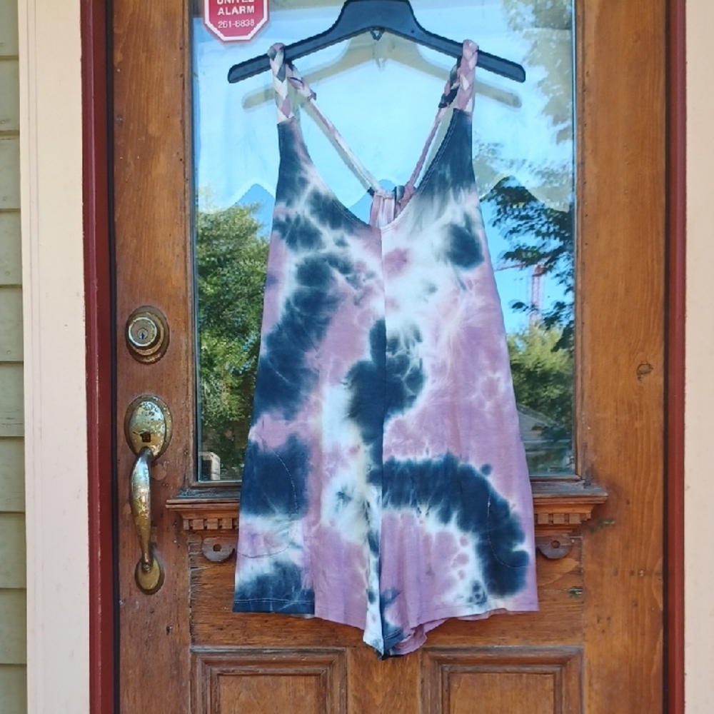 BECCA Tie-Dye Swim Coverup in Pink and Black